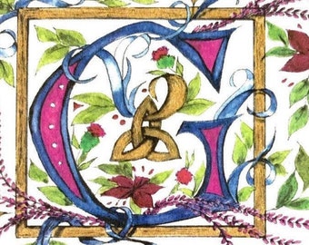Desiderata Gedicht Druck: Gold keltischer Knoten, Scottish Tartan Art