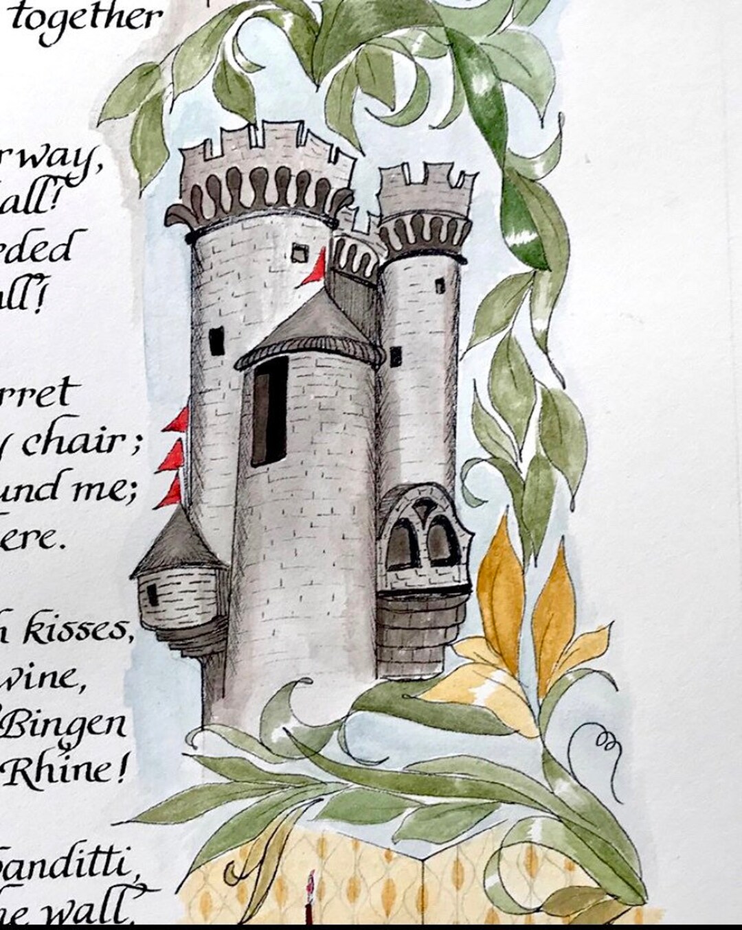 THE CHILDRENS HOUR by Henry W. Longfellow, Windsor and Newton Water ...