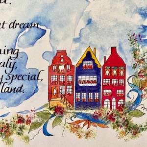 Welcome to Holland/Special needs/new mom/Gifted/Disability/Disabled/gift for her/Holland/water color/11x14 inches/Paper Only