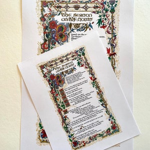 Sermon on the Mount Art Print, Beatitudes, Calligraphy (Paper Only) image 7