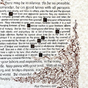 Desiderata/print of Original/Gold/Brown/gift for Graduate/Gift for Dad/Gift for Son 8.5x11 OR 11x14 image 6