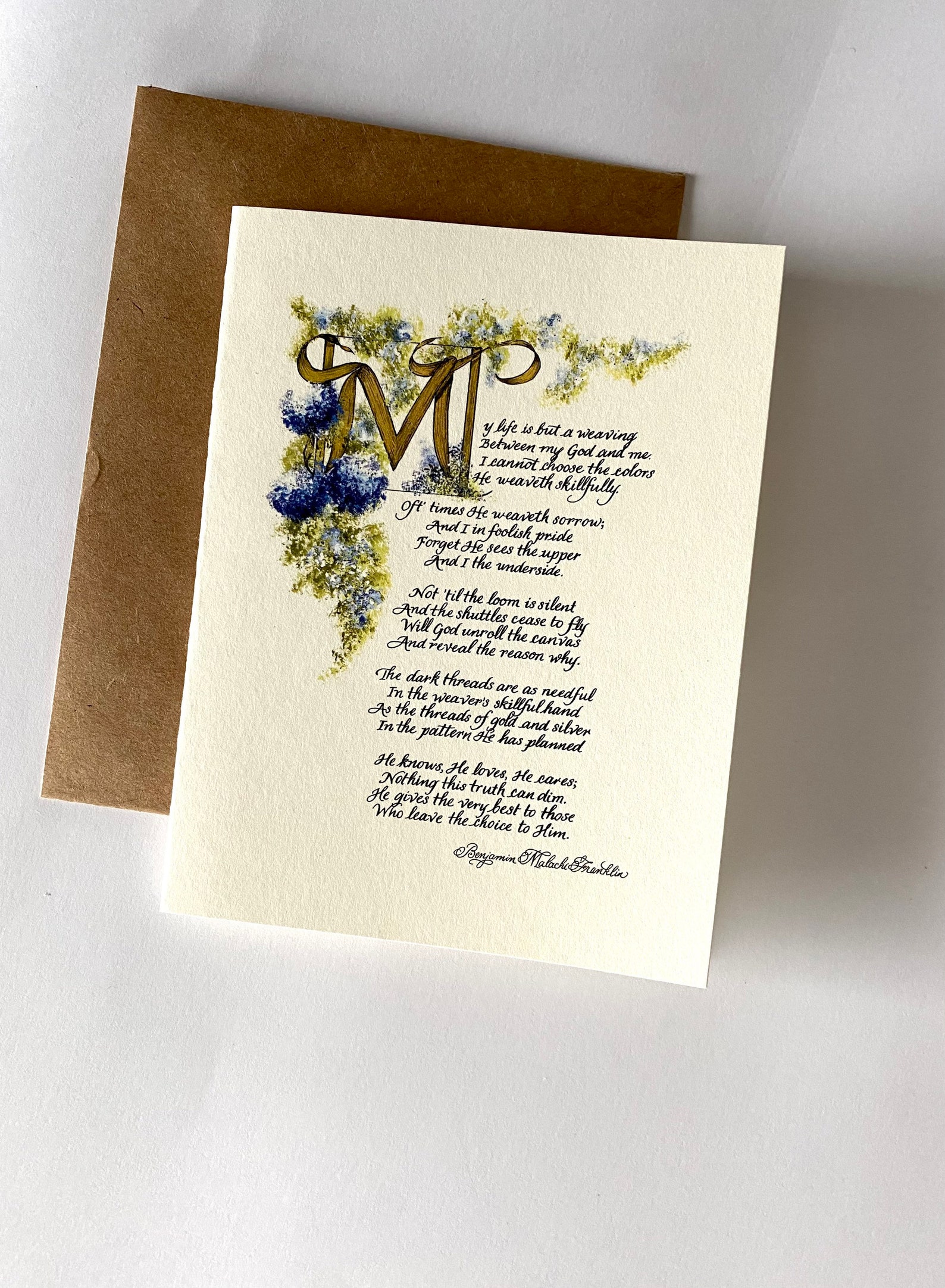 Gift for Her/sympathy Card/tapestry Poem/note Cards/blank/6 - Etsy