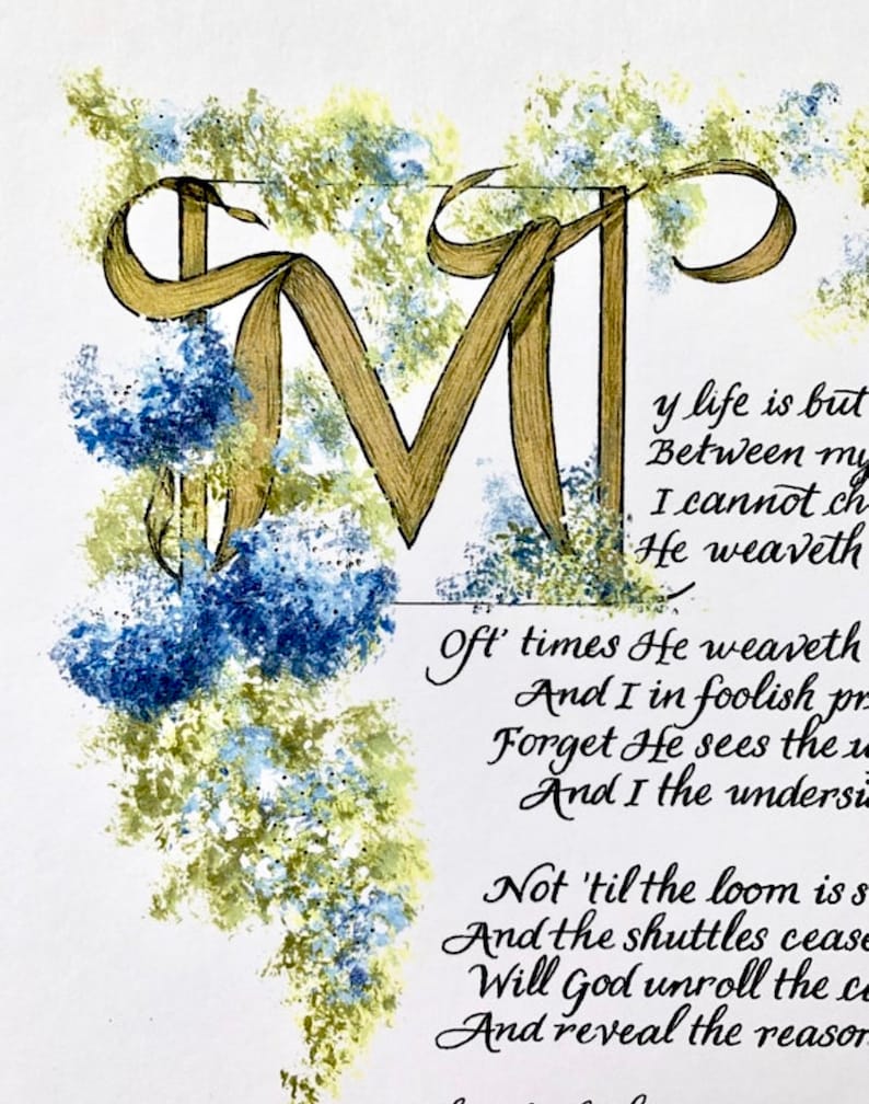 My Life Is But A Weaving Tapestry Poem Blue Hydrangea The Etsy My Life Is But A Weaving Tapestry Poem Blue Hydrangea The Etsy
