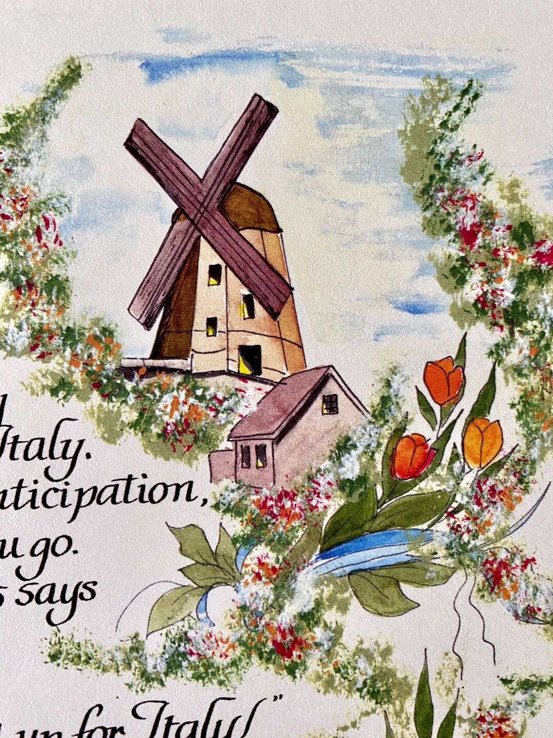 to Holland Print Special Needs Poem Gift, Watercolor Art