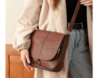 Echtleder Große Umhängetasche für Damen