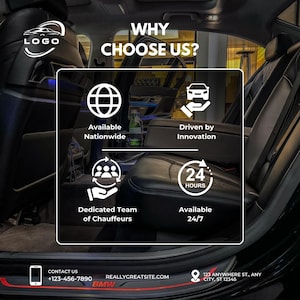 Interieur Black Car Service Instagram Post