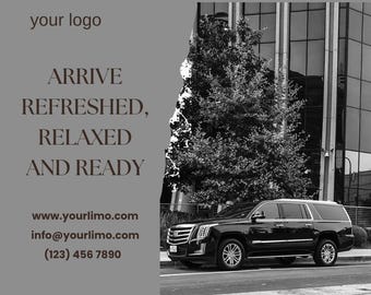 Black Luxury Car Service, Canva Template
