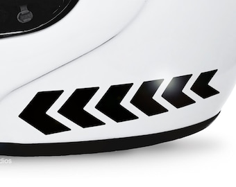 Set of 2 Chevron Decals, Racing Stripes Motorcycle Helmet Sticker Kit, 3M Reflective Transfers Set, Holographic Glitter Zig Zag / #1357