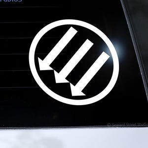 Three Arrows Decal, Drei Pfile Sticker, Iron Front Social Democratic Symbol #1394