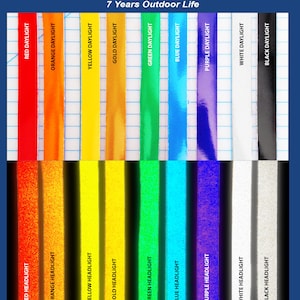 Single Color Reflective Vinyl Sample Strips, 0.50" x 6" Genuine 3M Scotchlite 5100R Strips, Automotive Grade Adhesive Back Peel And Stick