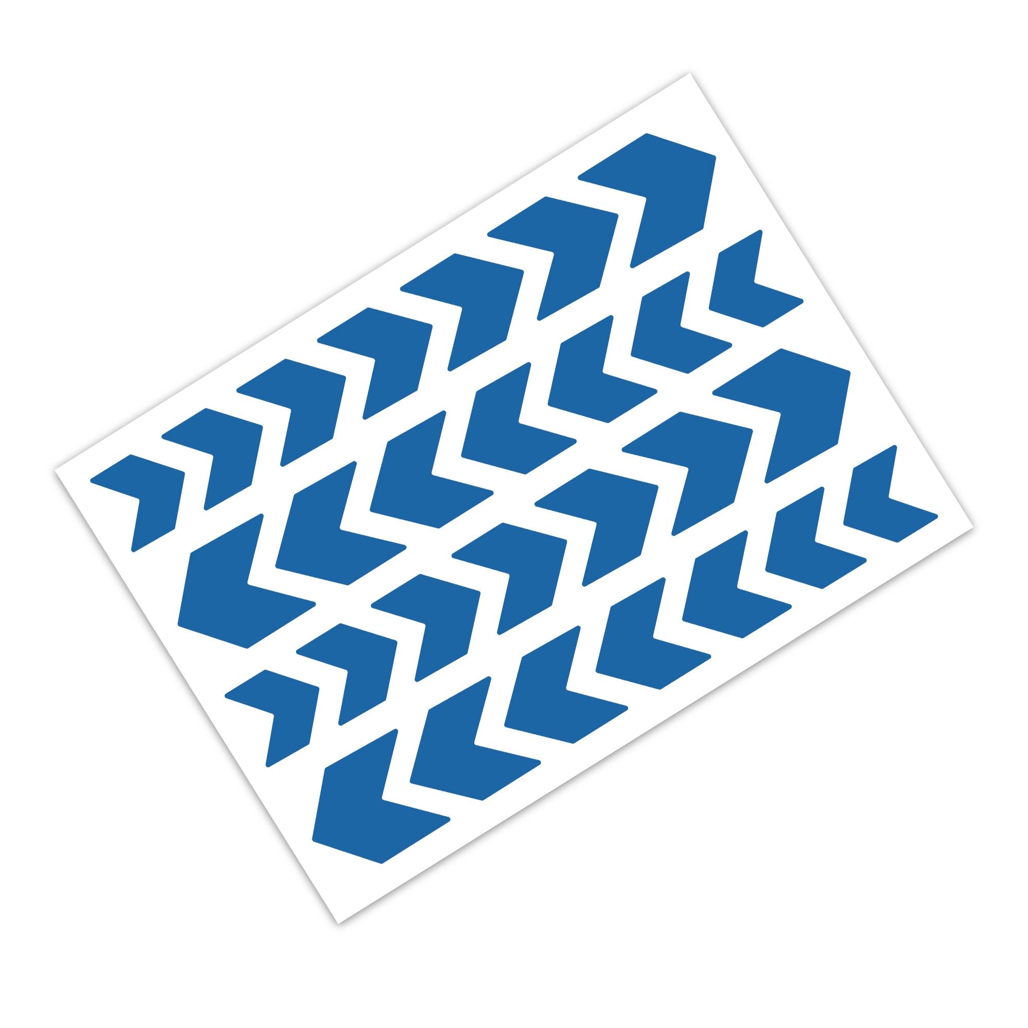 Set of 4 Chevron Decals, Racing Stripes Motorcycle Helmet Sticker Kit ...