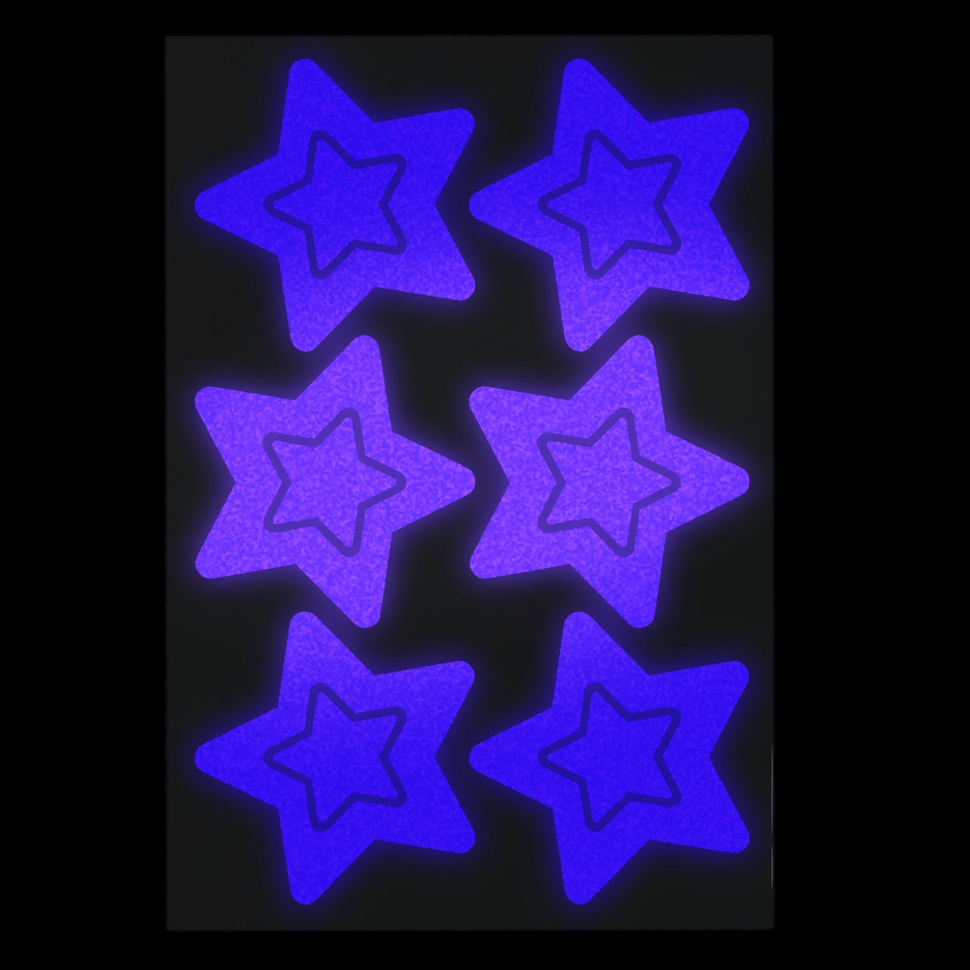 Purple Stars Reflective Decals Set, Stars Motorcycle Helmet Stickers ...