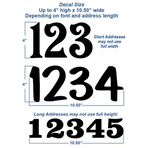 Set of 2 Reflective Mailbox Decals, Up to 4" High Custom Address Number Stickers Kit, Personalized House Numbers Transfers / #1229R-Set image 5