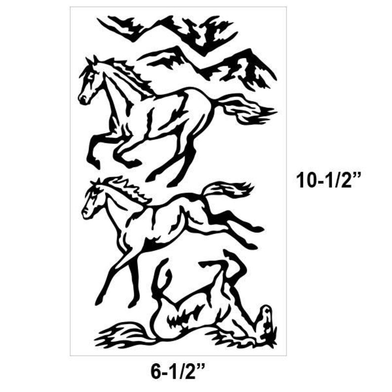Running Horses Decal Set Horse Car Stickers Horses Window Etsy