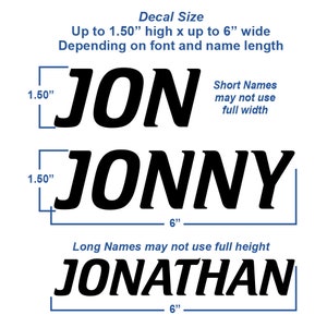 Single Custom Name Decal, Personalized Text Motorcycle Helmet Transfer ...