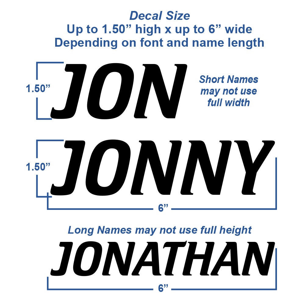 Single Reflective Custom Name Decal Personalized Lettering Motorcycle