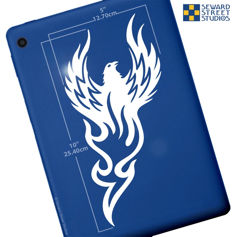 Phoenix Vinyl Decal Flaming Fire Bird Window Sticker Etsy