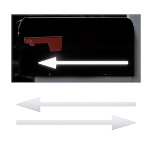 Set of 2 Reflective Mailbox Arrow Decals, Two Outdoor Arrow Stickers, New Home Gift - #1391R-SZ