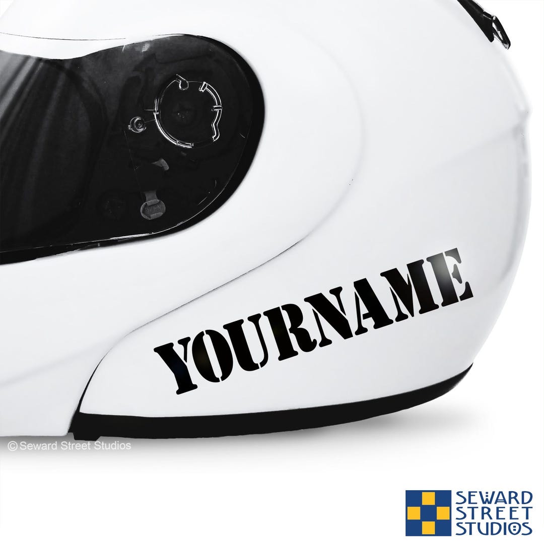 Single Custom Name Decal, Personalized Stencil Style Text Sticker ...