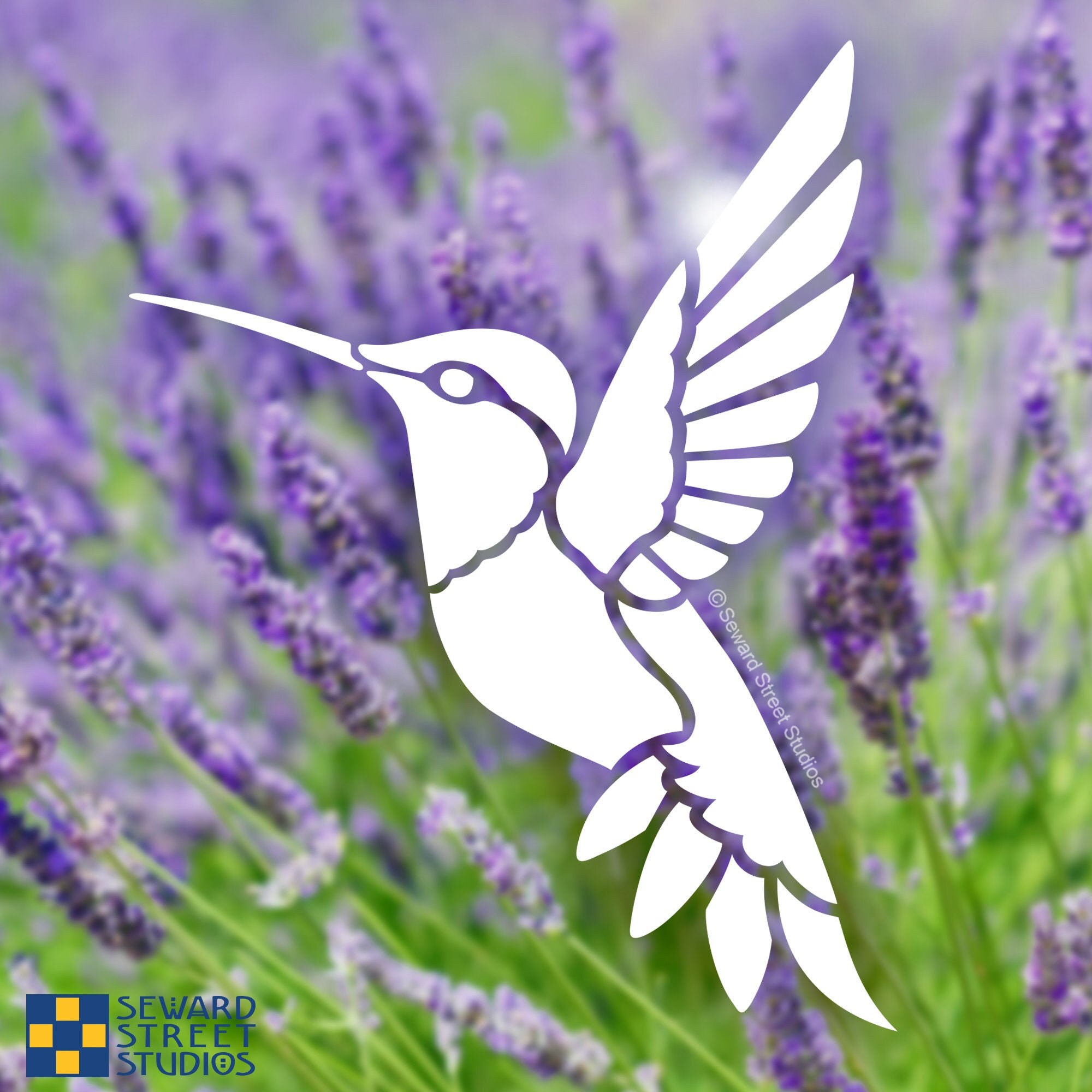 Hummingbird Vinyl Decal Flying Humming Bird Car Window Etsy