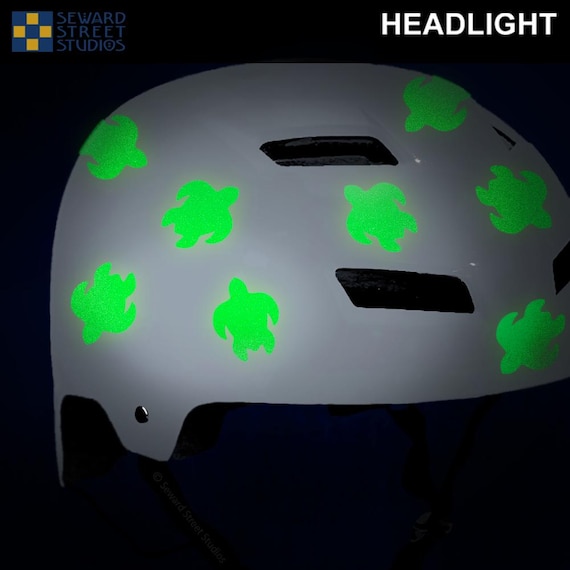 Stickers Réfléchissants Pour Vélo Et Casque - Motif Éclair Blanc - Sécurité