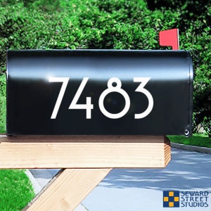 Set of 2 Reflective Mailbox Decals, Up to 4" High Custom Address Number Stickers Kit, Personalized House Numbers Transfers / #1229R-Set image 3