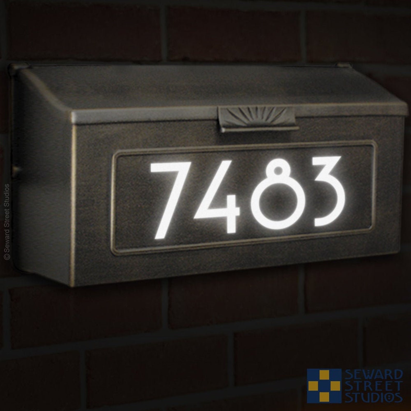 Set of 2 Reflective Mailbox Numbers Decals up to 3 High Etsy