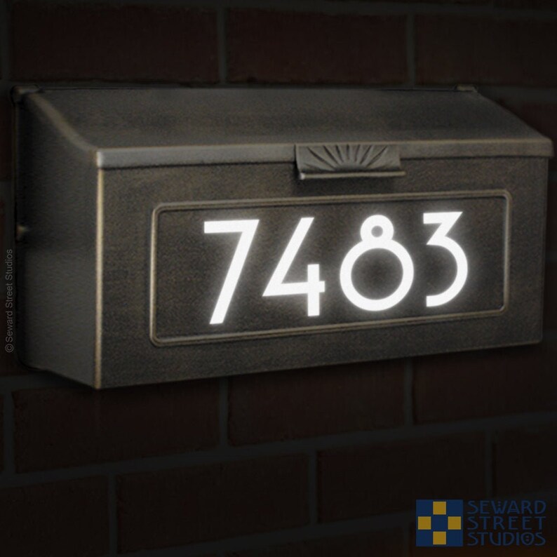 Set of 2 Reflective Mailbox Numbers Decals up to 3 High Etsy