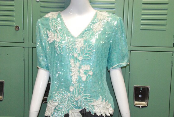 Beautiful 80s Sequins top