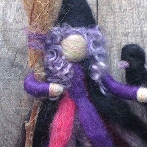 Needle Felted Witch, Kitchen Witch, Waldorf Inspired, Original design by Borbala Arvai, Made to order image 1