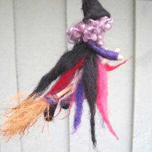 Needle Felted Witch, Kitchen Witch, Waldorf Inspired, Original design by Borbala Arvai, Made to order image 5