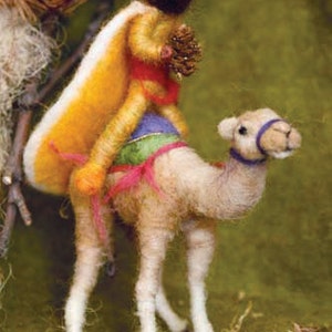 Needle Felted animal, Camel, Nativity Set, Waldorf Nativity, standing, Original design by Borbala Arvai, made to order image 2