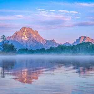 Oxbow Bend, Sonnenaufgang, Grand Tetons National Park, WY