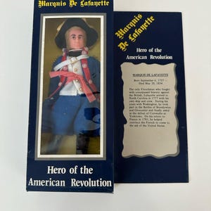 Boneco Vintage *Novo* Marquis De Lafayette Herói da Revolução Americana '74