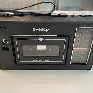 VINTAGE *Neu* Evertop Modell MCTR-201 Kassetten-Tonbandgerät AM/FM Radio | Film