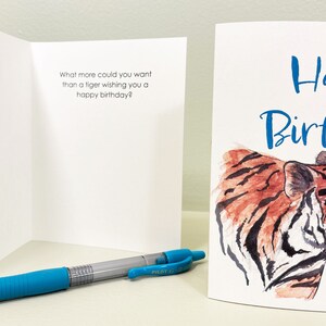 Happy Birthday roars the tiger. Give someone a surprise and a good laugh with this tiger birthday card. image 3