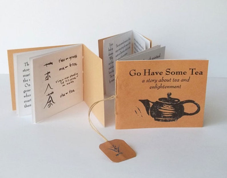 Tiny zine collection. Set of three mini zines about tea, listening, and mindfulness. Zine pack. Mothers Day gift. image 4