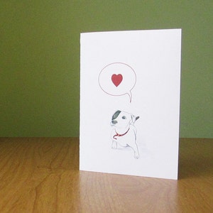 Cute pit bull card for Mother's Day, thank you note, or any occasion. Sweet funny card for dog lover. Small card, blank inside. image 2