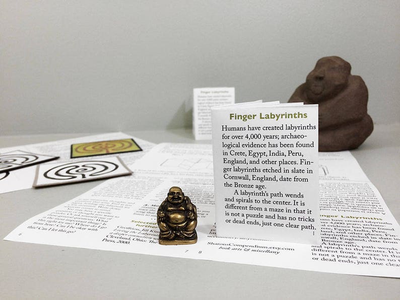 DIY finger labyrinth. Printable download of a mini labyrinth & Etsy
