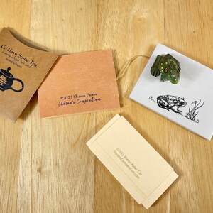 Tiny zine collection. Set of three mini zines about tea, listening, and mindfulness. Zine pack. Mothers Day gift. image 3