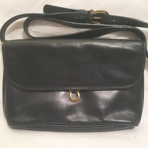 Vintage Etienne Aigner Black Leather Bag