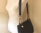 Vintage Chanel Black Lambskin Tote