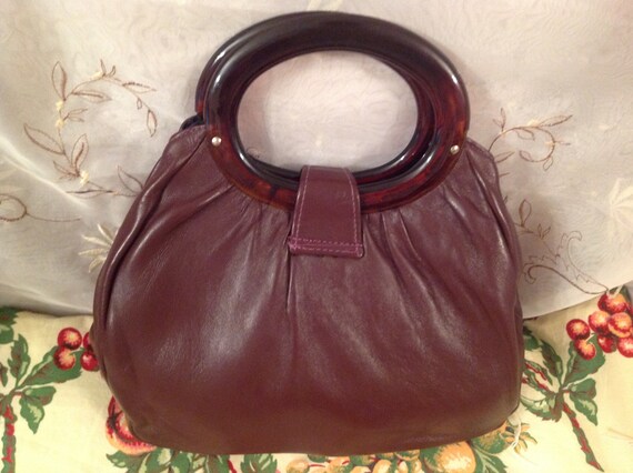 Vintage Andre Handbag Dark Color Preppy Chic Purs… - image 3