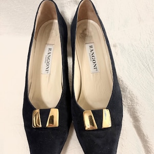 Vintage Rangoni Firenze Blue Mocka Pumps
