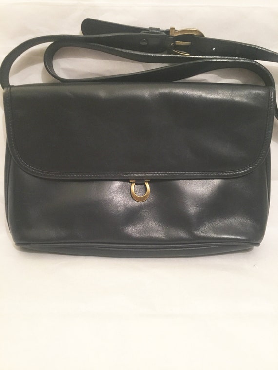 Vintage Etienne Aigner Black Leather Bag