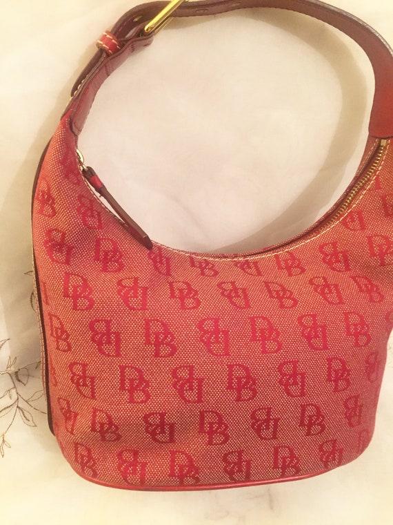 Vintage Dooney Bourke Denim Red Handbag -  Finland