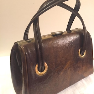 Vintage Brown Vinyl Garay Old Fashion Pocketbook