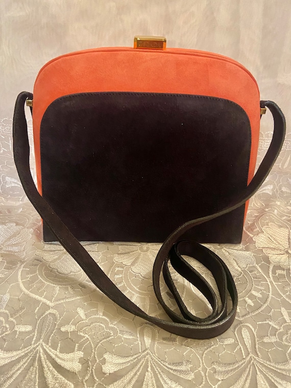 Vintage Escada Wildleder Umhangetasche Handtasche Etsy