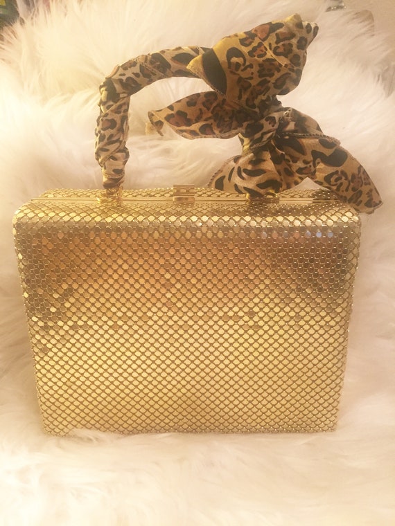 Vintage Gold Box Handbag/Shoulderbag - image 1