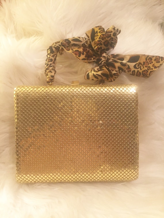 Vintage Gold Box Handbag/Shoulderbag - image 2